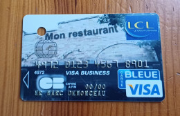 CARTE A PUCE BANCAIRE BANQUE LCL JOLI VISUEL TEST ESSAI !!! - Cartes Bancaires Jetables