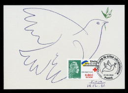 FRANCE (2022) Carte Maximum Card - Unis Dans La Crise Ukrainienne, Colombe De La Paix Picasso - Ukraine, Dove Of Peace - 2020-…