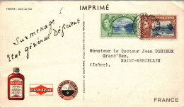 N°41562 Z -timbres Trinidad Et Tobago Sur Carte Imprimé 1952 - Trinidad Y Tobago (1962-...)