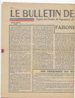 Ww2 - Propagande -bulletin De France 1942-N° 71 -vichy-faisons Le Point -emission Radiophonique-croisade Des Démocraties - Documenti