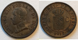 1610 ESPAÑA 1912 ALFONSO XIII 1 Ct. 1912 Madrid PC V - Verzamelingen