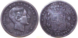 1512 ESPAÑA 1879 ALFONSO XII 10 CENTIMOS BARCELONA OM 1879 - Colecciones