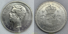 2517 ESPAÑA 1871 5 PESETAS AMADEO I - 1871 18-71 MADRID SD M - Verzamelingen