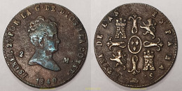 565 ESPAÑA 1840 ISABEL II. 1840 - 2 MARAVEDIS SEGOBIA - Collezioni