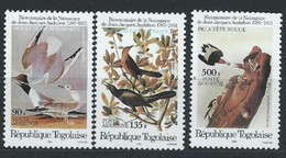 Togo YT PA 558-560 Neuf Sans Charnière - XX - MNH Oiseau Bird Audubon - Togo (1960-...)