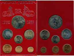 803 GRAN BRETAÑA 1977 SET SILVER JUBILEE 1952-1977 - 1/2 Penny & 1/2 New Penny