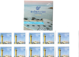 GREECE  2014   BOOKLET    SELF - ADHESIVE   STAMPS       TOURIST    EDEN  ROC  HOTEL - Booklets