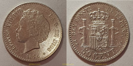 760 ESPAÑA 1894 50 CENTIMOS Alfonso XIII 1894 *9-4 PG V - Verzamelingen