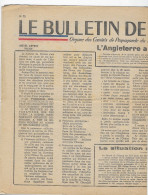 Ww2 - Propagande -bulletin De France 1942-N° 72 -vichy-l'angleterre A Perdu La Guerre - Bataille De L'electricité - - Documenti