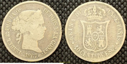 2150 ESPAÑA 1867 ISABEL II 1867 - 40 CENTIMOS DE ESCUDO MADRID - Collections