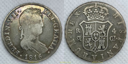 2422 ESPAÑA 1816 4 REALES 1816 FERNANDO VII MADRID GJ - Colecciones