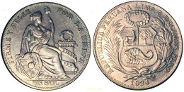 1103 PERU 1934 PERU 1 SOL 1934 SILVER - Pérou