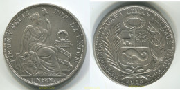 1099 PERU 1915 PERU 1 SOL 1915 SILVER - Pérou