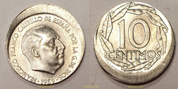 1143 ESPAÑA 1959 10 CENTIMOS 1959 ERROR DESPLAZADO - 10 Centesimi