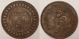 1182 TUNEZ 1891 TUNISIA 1891 - 5 CTS - Tunisie