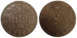 1256 ESPAÑA 1619 FELIPE III 1619 SEGOVIA 8 MARAVEDIS COBRE - Verzamelingen