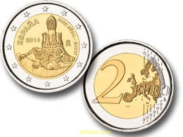 1510 ESPAÑA 2014 2014 MONEDA 2€ PARK GÜELL - 10 Centimos