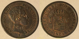 1732 ESPAÑA 1906 ALFONSO XIII 1 CENTIMO 1906 *6 - Colecciones