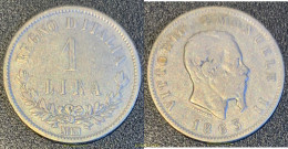 2238 ITALIA 1863 ITALIE 1863 1 LIRA MILANO - Zu Identifizieren