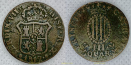 2478 ESPAÑA 1812 FERNANDO VII 1812 III QUARTOS COBRE - Sammlungen