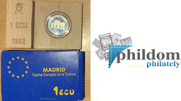 2261 ESPAÑA 1992 1 ECU - MADRID CAPITAL EUROPEA DE LA CULTURA 1992 - 10 Céntimos