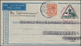 Flugpost ZILVERMEEUW Amsterdam-Batavia 18.12.1933 Brief Ab RIJSWIJK 16.12.33 - Luchtpost