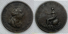 2431 GRAN BRETAÑA 1799 UNITED KINGDOM GEORGIUS III 1/2 PENNY 1799 - Guinea