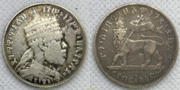 2442 ETIOPIA 1897 ETHIOPIA 1/2 BIRR 1889 A 1897 MENELIK II PARIS - Etiopía