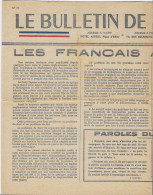 Ww2 - Propagande -bulletin De France 1942-N° 77 -vichy- Les Français à Madascar - Antilles- Le Choix - Documenti