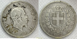 2575 ITALIA 1863 VITTORIO EMANUELE II 2 LIRE 1863 - A Identificar