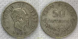 2576 ITALIA 1863 VITTORIO EMANUELE II 1863 50 CENTESIMI - To Identify