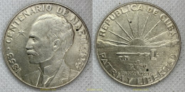 2696 CUBA 1953 CUBA 1 PESO CENTENARIO DE JOSE MARTI 1953 - Kuba