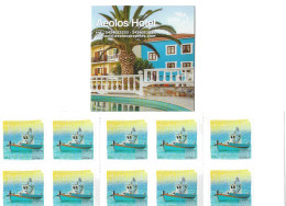 GREECE  2014   BOOKLET    SELF - ADHESIVE   STAMPS       TOURIST       AEOLOS  HOTEL - Booklets