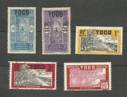 TOGO N°113, 114, 124, 125, 146 Cote 4.30€ - Used Stamps