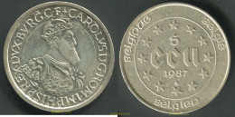 2933 BELGICA 1987 BELGIUM 5 ECU 1987 - 20 Cents