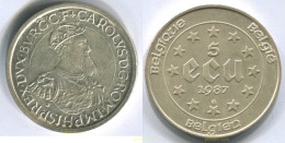 2944 BELGICA 1987 BELGIUM 5 ECU 1987 - 20 Cent