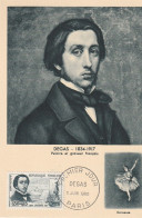 " EDGAR DEGAS " Sur Carte Maximum De 1960 N° YT 1262. Oblitération PARIS Parfait état CM à Saisir !!! - Andere & Zonder Classificatie