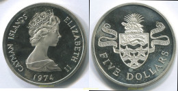 2974 CAIMAN Islas 1974 CAYMAN ISLANDS 5 DOLLAR 1974 - Britse-karibisher Territorien