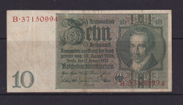 GERMANY - 1929 10 Mark Circulated Banknote - 10 Mark