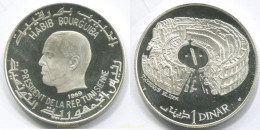 3075 TUNEZ 1969 TUNEZ 1 DINAR 1969 THYSDRUS ELDJEM - Tunisie