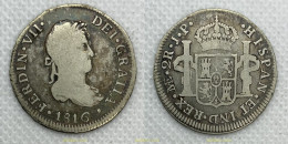 3138 ESPAÑA 1816 FERNANDO VII 1816 2 REALES J.P.LIMA - Colecciones