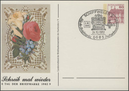 PP 106/98 Blumengrüße / LV Saaland T.d.B 1982, SSt Schiffweiler Briefkasten 1982 - Privé Briefomslagen - Ongebruikt