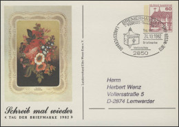 PP 106/92 Blumengrüße/ LV Elbe-Weser-Ems T.d.B 1982, SSt Bremerhaven Briefkasten - Privé Briefomslagen - Ongebruikt