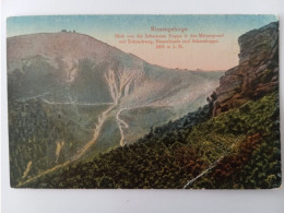 Riesengebirge, Blick V.d.Schwarzen Koppe, Melzergrund, Riesenbaude, Poststempel Schneekoppe, 1934 - Schlesien