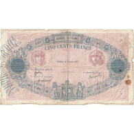 France, 500 Francs, Bleu Et Rose, 1917, T.481, B, Fayette:30.23, KM:66g - 500 F 1888-1940 ''Bleu Et Rose''