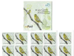 GREECE  2014   BOOKLET    SELF - ADHESIVE   STAMPS        SONGBIRDS - Booklets