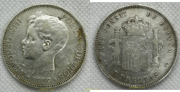 3456 ESPAÑA 1897 ALFONSO XIII 5 PESETAS 1897 SG V - Verzamelingen