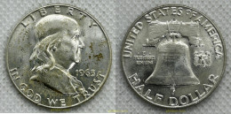 3543 ESTADOS UNIDOS 1963 HALF DOLLAR 1963 E FRANKLIN - Sonstige & Ohne Zuordnung