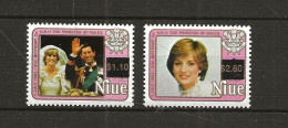 Niue 1982 Birthday Princess Diana M 457-458 MNH(**) - Niue