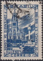 1956 Brasilien ° Mi:BR 895, Sn:BR 839, Yt:BR 621, Franca Cathedral, Centenary Of City Of Franca - Gebruikt